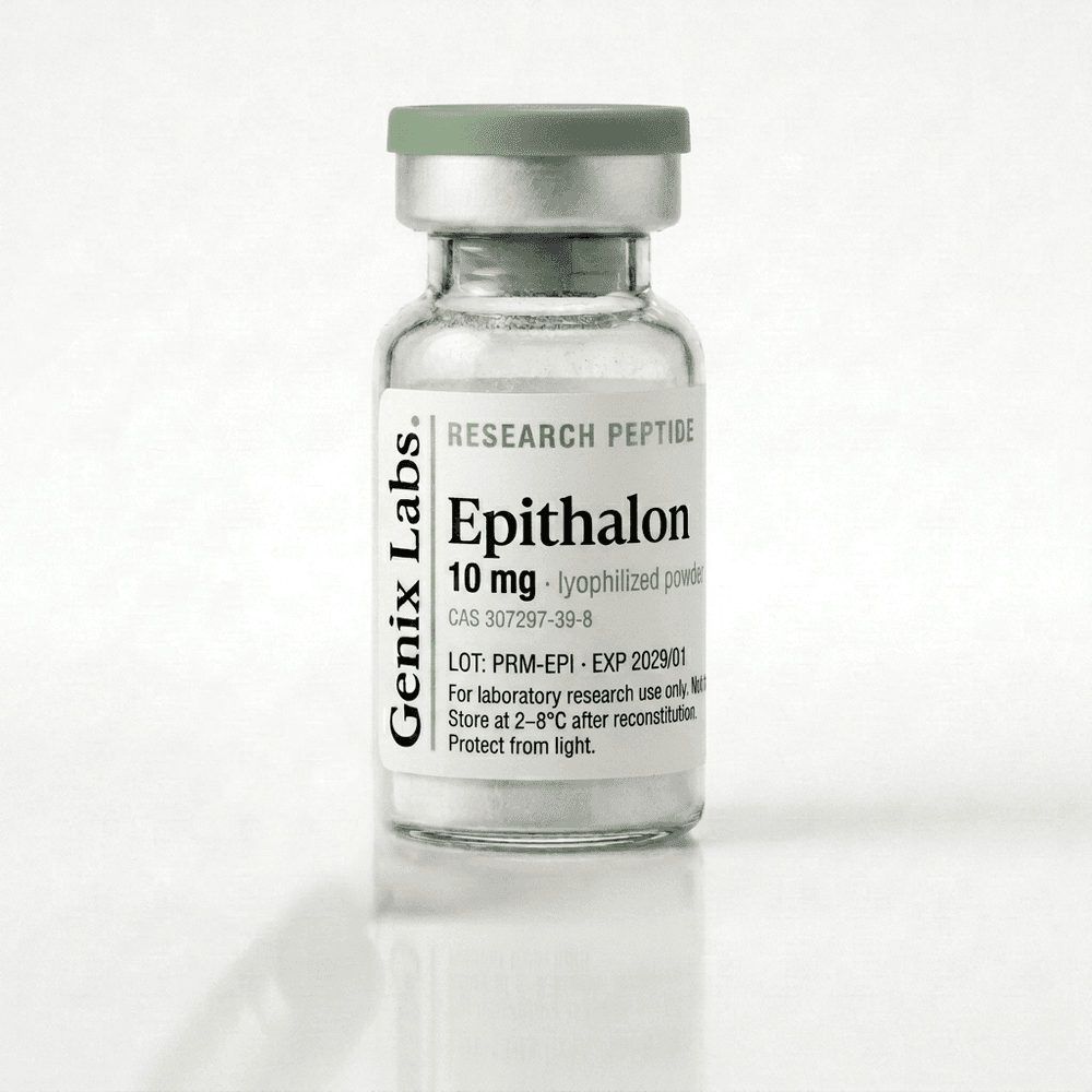 Epithalon: Genix peptide vial, lyophilized powder