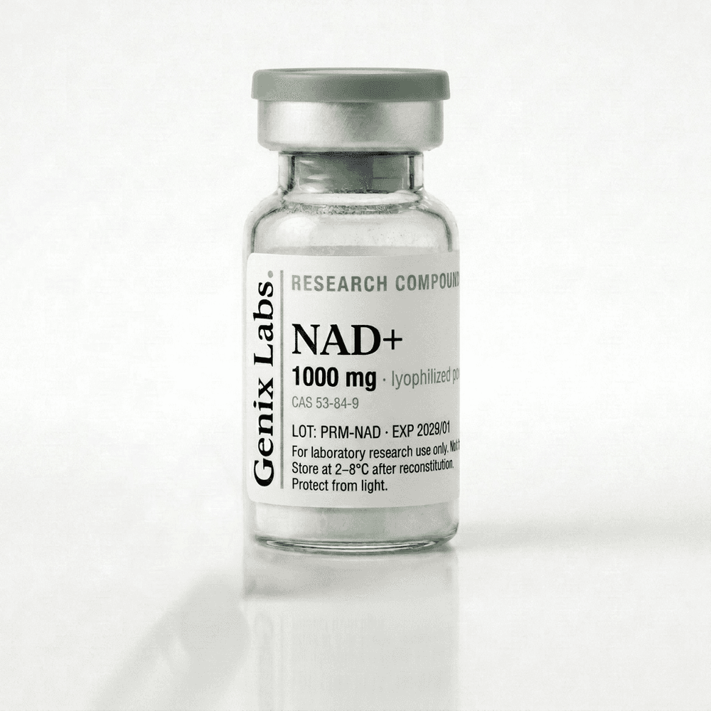 NAD+: Genix peptide vial, lyophilized powder
