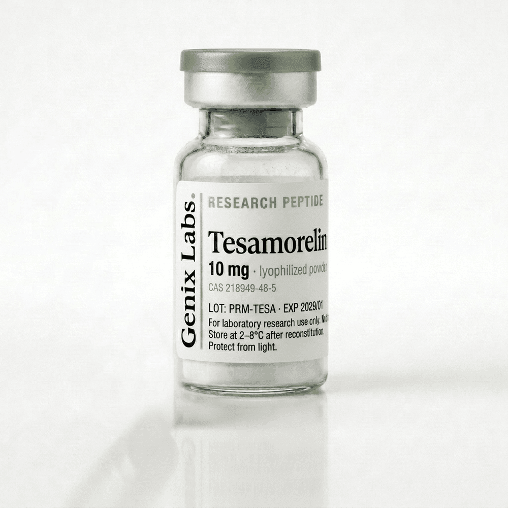 Tesamorelin: Genix peptide vial, lyophilized powder