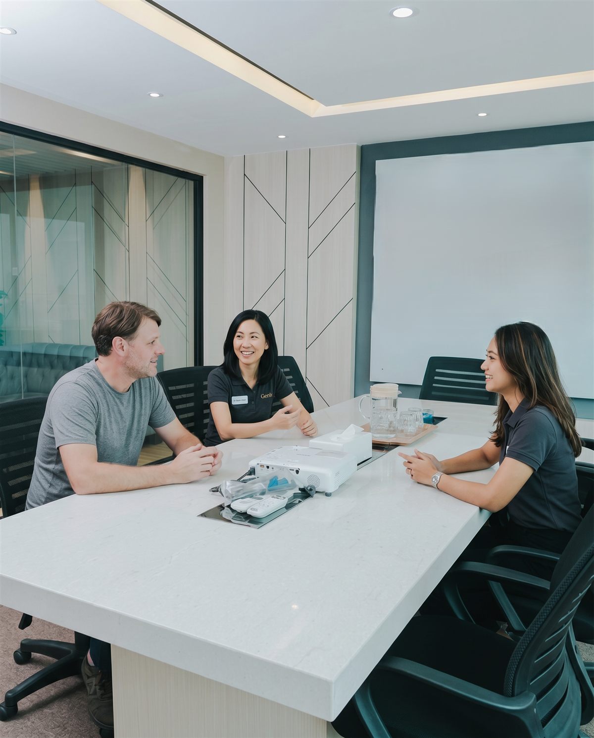 Meeting room at the Genix Bekasi office