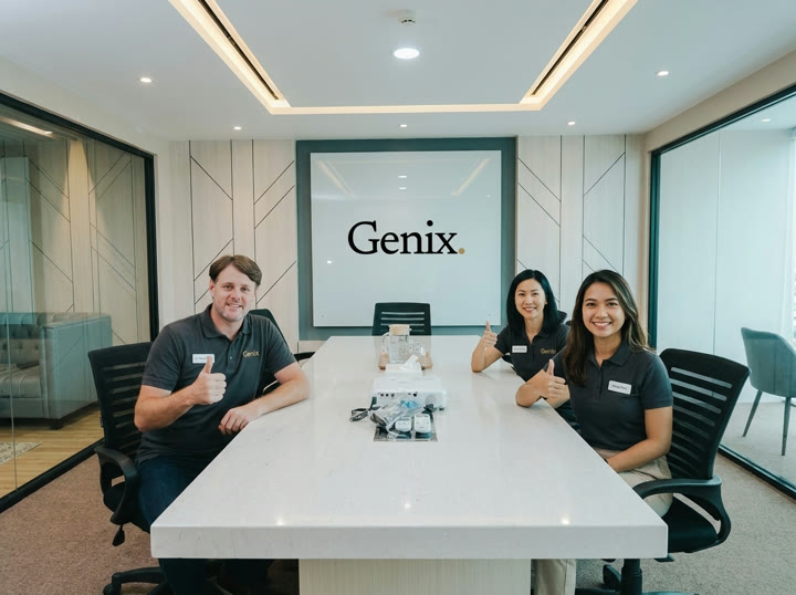Genix team at the Bekasi office